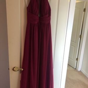 Bridesmaid formal dress purple berry.